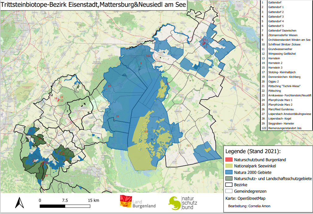 Karte Nordburgenland